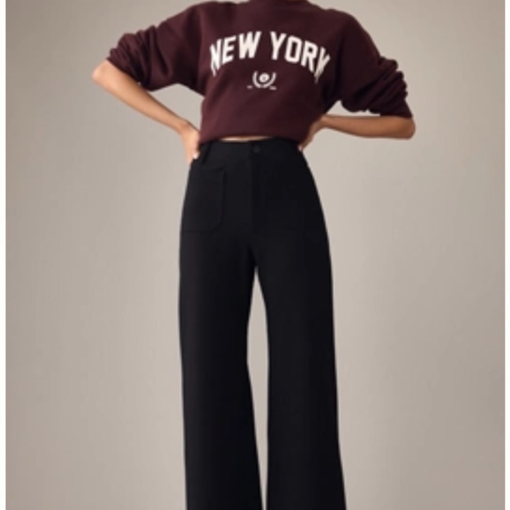 Maeve Black Wide Leg Pants